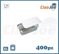 400 Vaschette Alluminio 2 Porzioni con Coperchio – Contenitori Alimenti