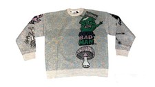 Girocollo Real Bad Man Halloween Parental Advisory Taglia Large Nuovo con etichette