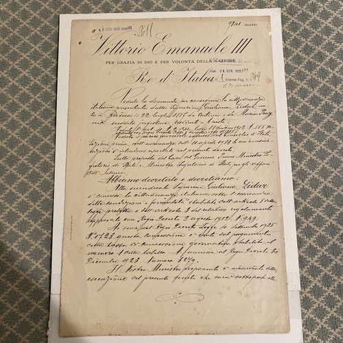 Letter signed benito - by,