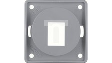 Piastra portante singola Integro Flow per prese modulari AMP, grigio luci /T2IT
