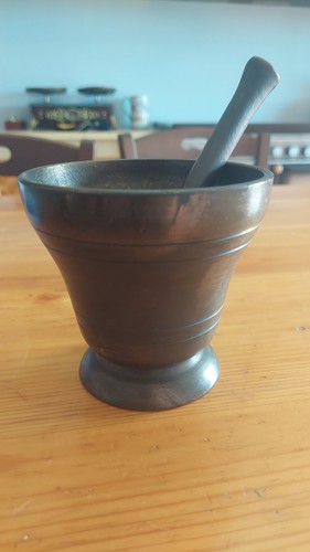 Mortaio bronzo antico 1800 - mortaio, in