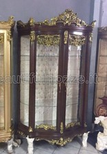 VETRINA 2 ANTE IN LEGNO NOCE E