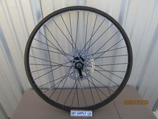 RUOTA ANTERIORE BICI FRENO A DISCO ALLUMINIO NERO 26'' PER MTB, HUFFY, TREK, ECC.