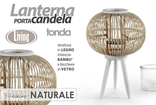 Lanterna portacandela piantana - portacandela,