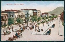 Palermo Città Via della Libertà Carrozze con Cavalli cartolina RB9662