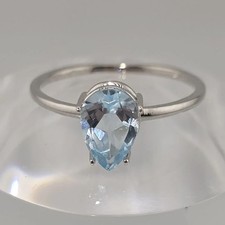 anello donna topazio azzurro