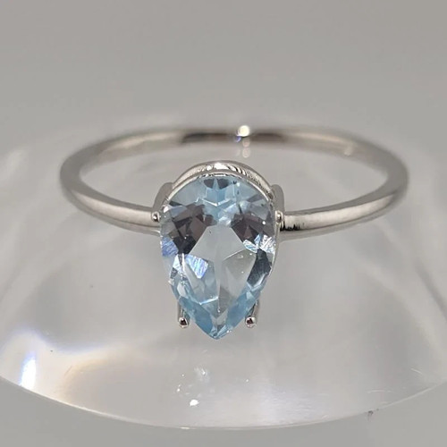 Anello donna topazio azzurro - anello,