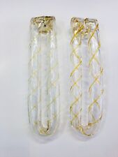 COPPIA  VETRI A GANCIO MURANO VENINI BAROVIER VISTOSI MAZZEGA RICAMBI OLD SPARES