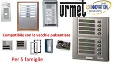 Pulsantiera citofonica urmet 5 famiglie 5 pulsanti con parte elettrica pulsanti