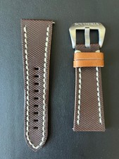 Brown Nylon Watch Strap on