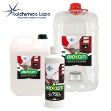 BIOTANOLO COMBUSTIBILE LIQUIDO ETANOLO BIOKAM LT.1 INODORE PER STUFE E CAMINI