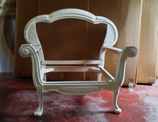 Telaio/Fusto Poltrona Laccata Avorio - Ideale per Stile Shabby Chic