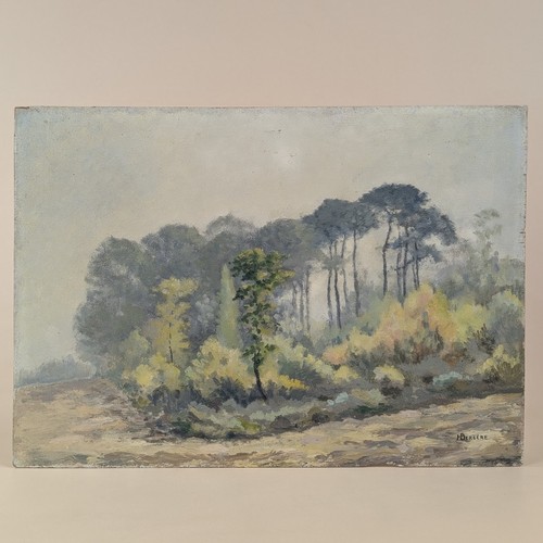 Tableau huile paysage arbres - tableau,