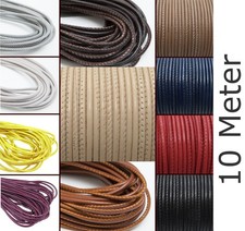 10 Metro - Cavo Cuoio Rigato 2,5 Mm. Cinturino Pelle. Genäht. Colore: a Scelta