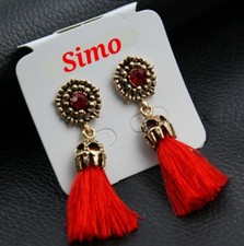 WOMENS SMALL ZIRCONS RED GOLD