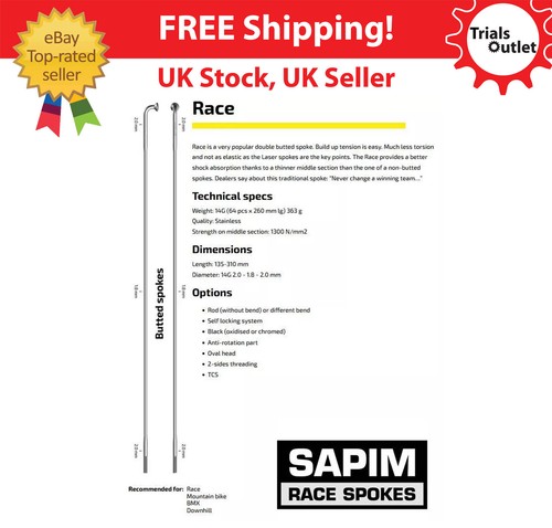 Sapim race bend raggi a - j,