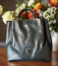 Borsa a mano Dooney Bourke verde acqua fiorentina in pelle piccola Barlow