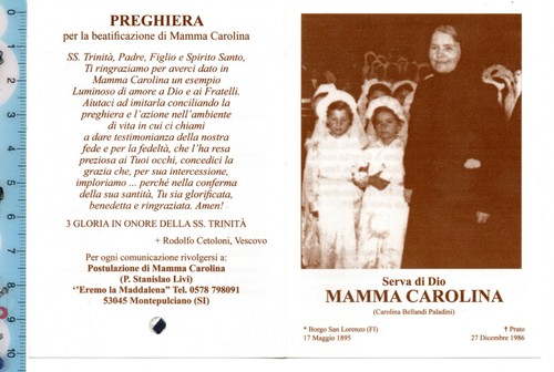 Santino holy card - santino,