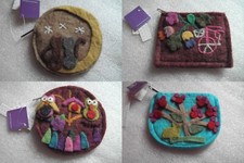 PORTAMONETE PORTASPICCI LANA COTTA COIN PURSE ETNICO NEPAL