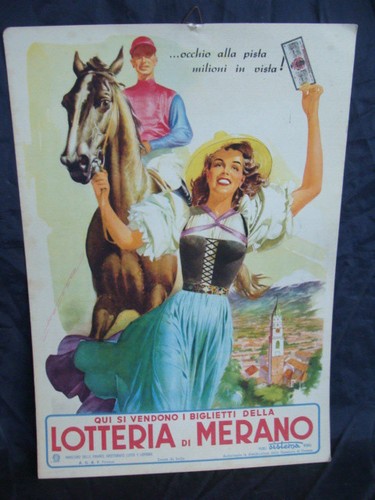 Insegna cartello lotteria - lotteria, di