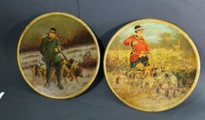 Antica COPPIA piatti metallo