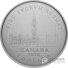 EMANUEL HAHNS SCHIZZO ORIGINALE PARLAMENTO 5 oz moneta argento 1$ Canada 2024