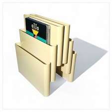 Portariviste Vintage Kartell Design Giotto Stoppino 1972 ABS Bianco 6 Tasche