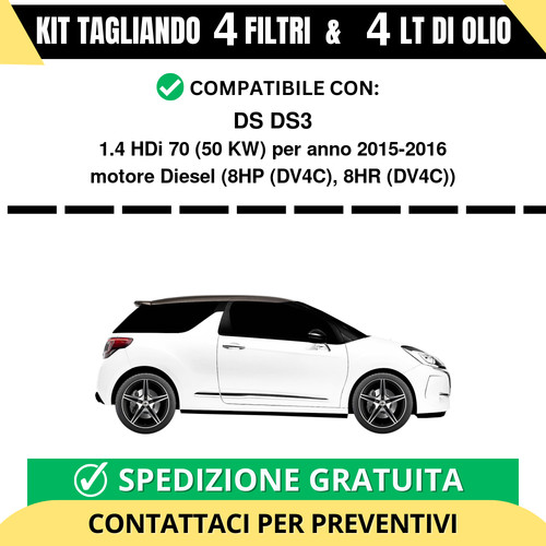 Tagliando per ds3 - per, 1.4