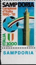 1991 italia repubblica Sampdoria Campione Con appendice MNH
