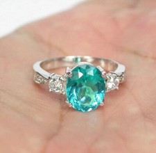 Anello tormalina paraiba blu - tormalina,