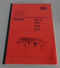 Istruzioni Per L'Uso Vicon Voltafieno Andex 323 S, 323, 353, 373 Stato 12/1997
