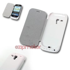 CARICABATTERIE DI BACKUP 2000MAH CUSTODIA ALIMENTAZIONE ESTESA BIANCO GALAXY S III MINI