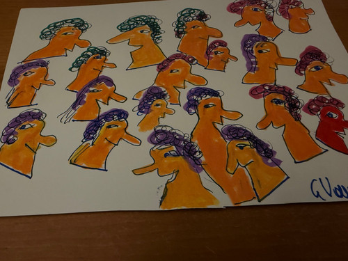 Quadro disegno tecnica - tecnica, mista