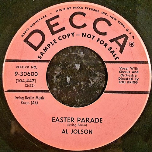 Jolson easter parade - jolson, /