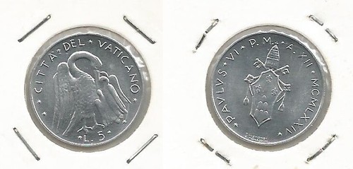 Vaticano paolo 5 lire - -,