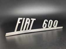 FIAT 600 LOGO METALLO BOMISA SIGLA EMBLEMA FREGIO STEMMA SCRITTA BADGE TARGA