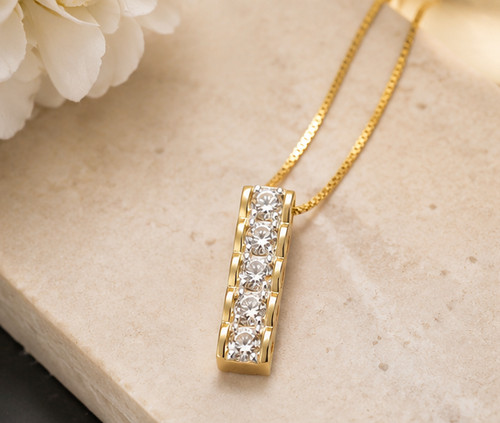 Collana con ciondolo barra - ciondolo, a