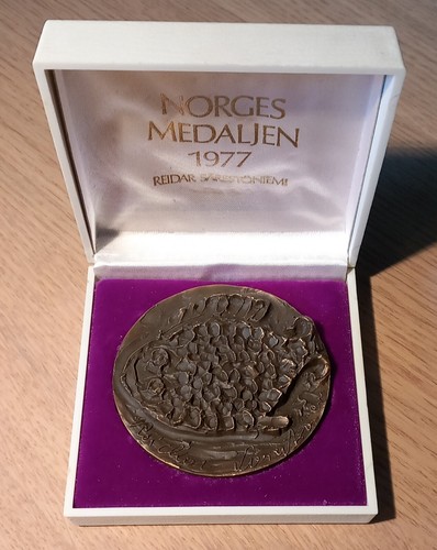 Medaglia norvegia 1977 anders - norvegia,