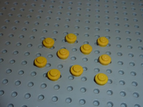 Lego yellow plates round - lego,