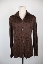 ROCCOBAROCCO CAMICIA DONNA TG. 46 WOMAN SHIRT CASUAL VINTAGE MANICA LUNGA LOGO