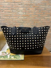 borsa patrizia pepe con borchie esterne, nera, usata, manca una borchia esterna