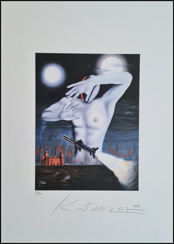 Mark kostabi senza titolo x - mark,