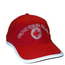 Cappello croce colore rossa - cappello, r.