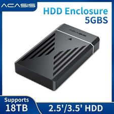 Acasis 2.5/3.5" USB 3.0 SATA HDD Case Trasferimento ad Alta Velocità per Archiviazione Esterna