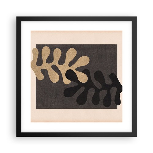 Poster 40x40cm foglie forma - 40x40cm,