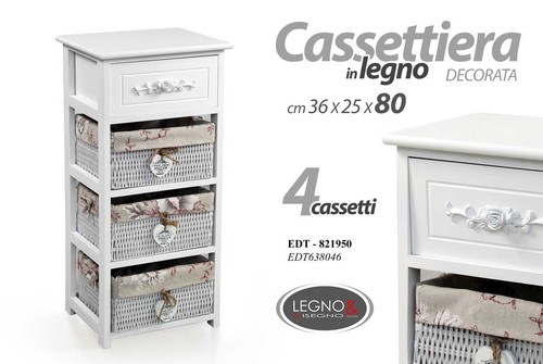 Cassettiera cassetti cuore - 4,