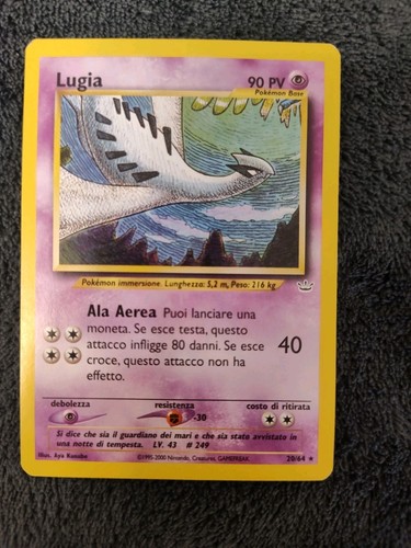Carta pokemon lugia neo - carta,