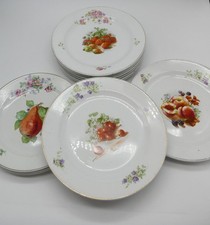 Piatti dessert vintage Laveno. Collezione Frutta. Ceramica italiana decorata