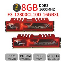 G.SKILL Ripjaws 16 GB 2x 8 GB 240 pin PC RAM DDR3 1600 PC3-12800 memoria desktop RAM