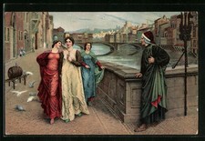 Cartolina artistica Dante e